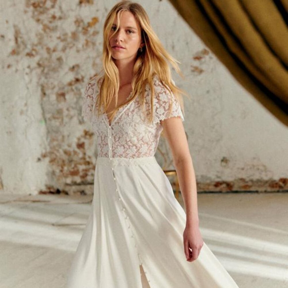 NWT- Sezane Elmira Dress- Ecru